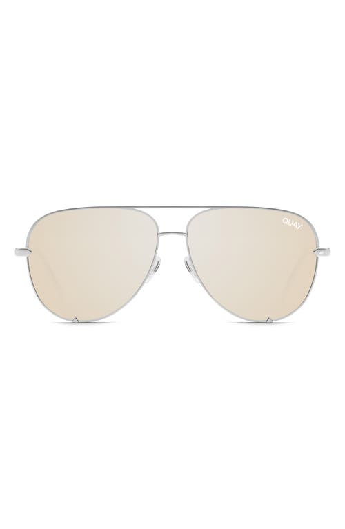 Quay High Key 64mm Oversize Aviator Sunglasses In Multi