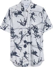 Thom Browne Straight Fit Olympic Constellation Button-Down Shirt