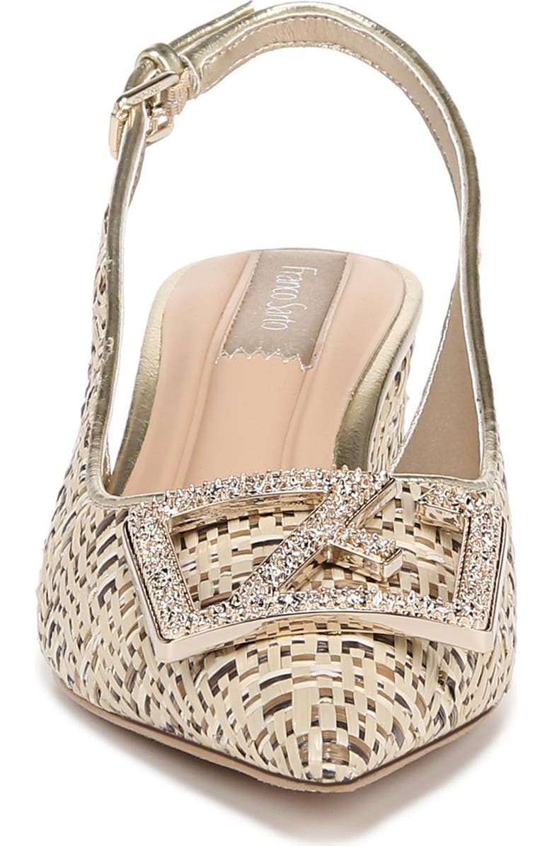 Franco Sarto Racer Crystal Buckle Slingback Pump, Alternate, color,