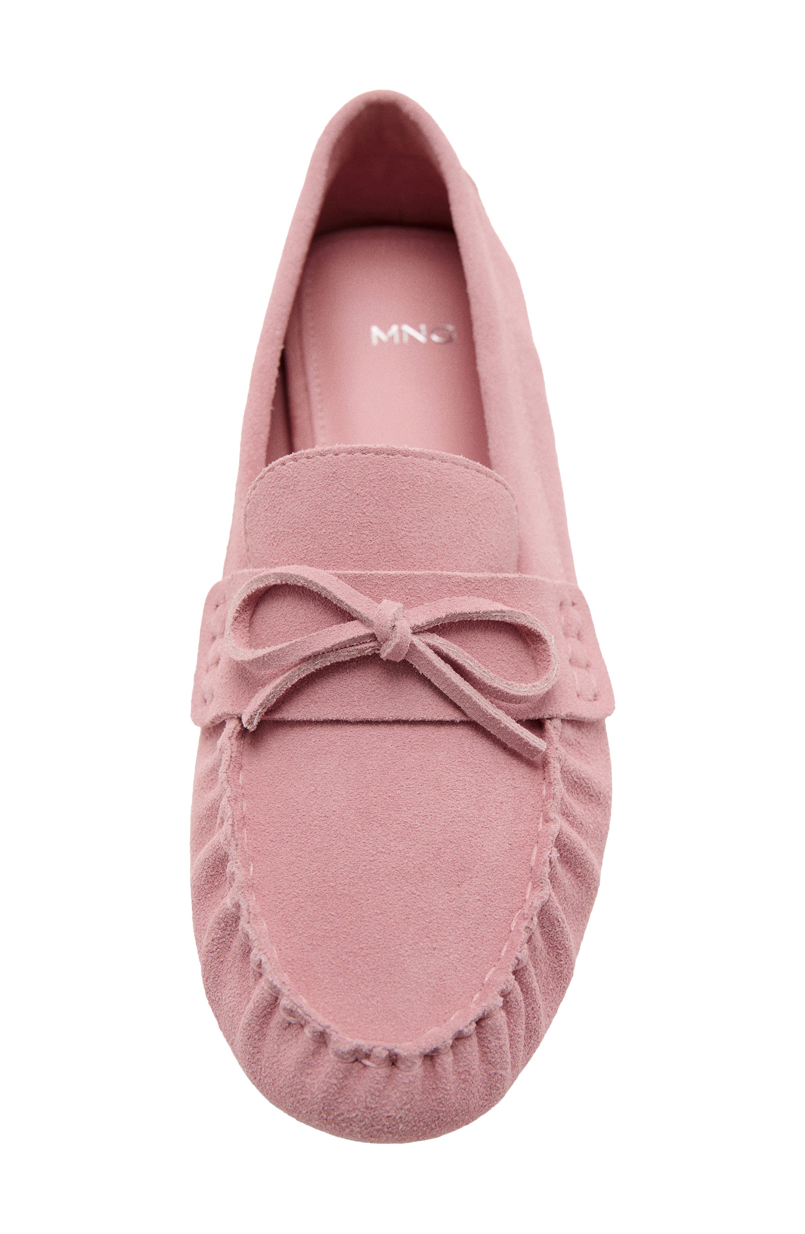 MANGO Moc Toe Loafer, Alternate, color, Pink