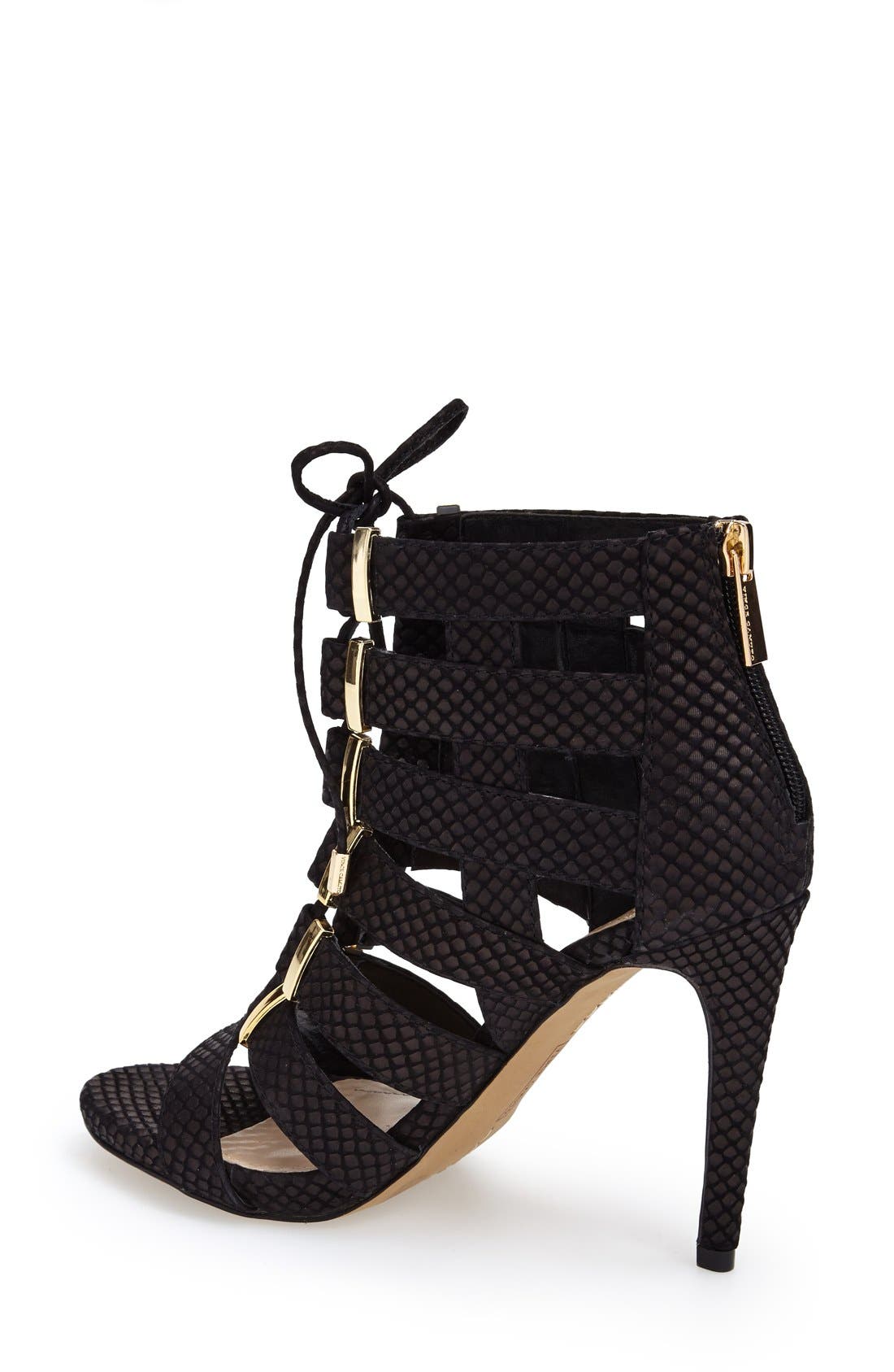 Vince Camuto 'Freshi' Snake Embossed Ghillie Sandal, Alternate, color, 