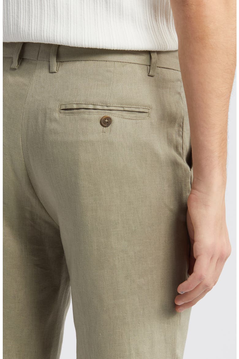 Smart Linen Pants, Alternate, color, PALE KHAKI