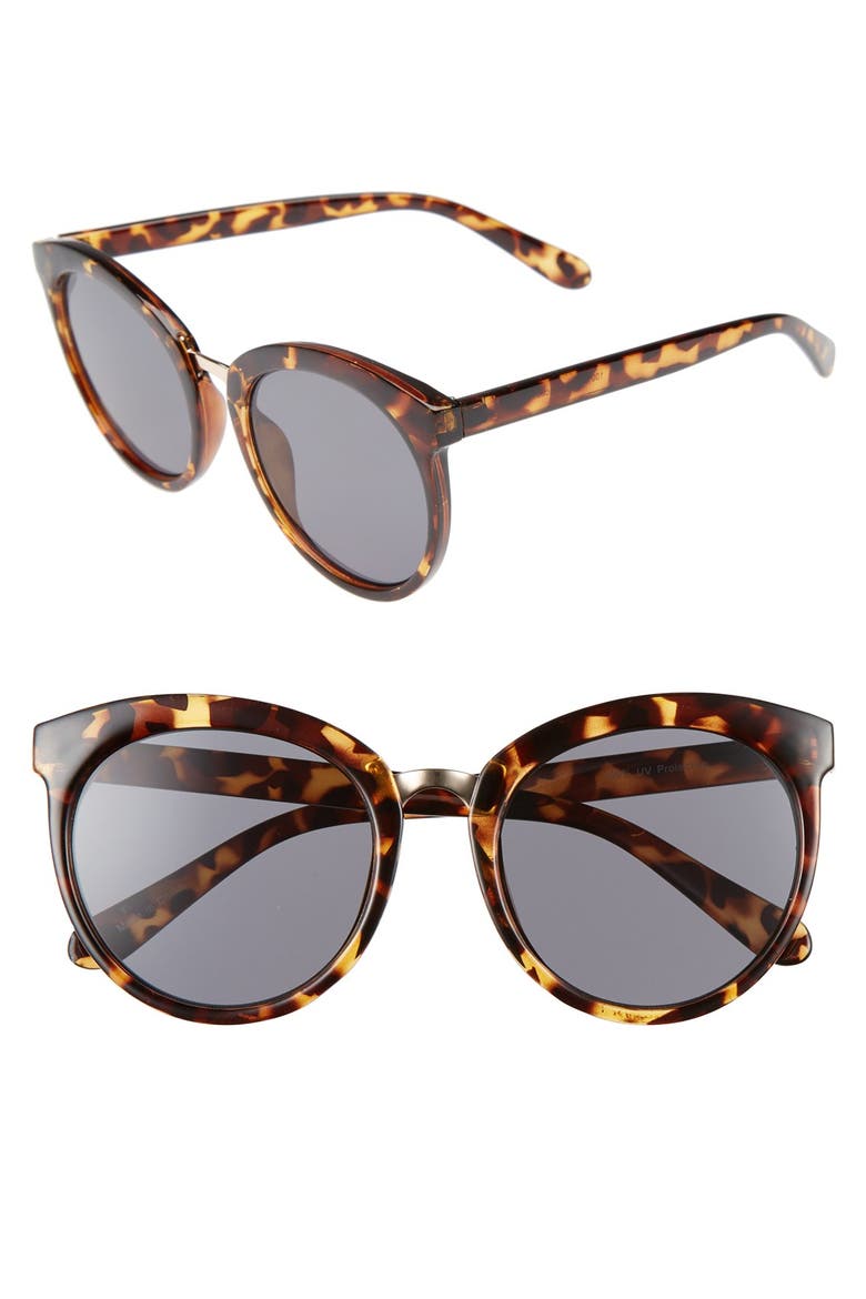 BP 'Lookout' 52mm Round Sunglasses, Main, color, BROWN TORTOISE