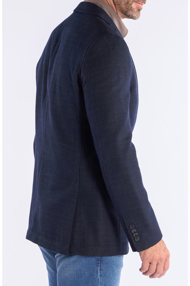 Windowpane Knit Sport Coat, Alternate, color, NAVY
