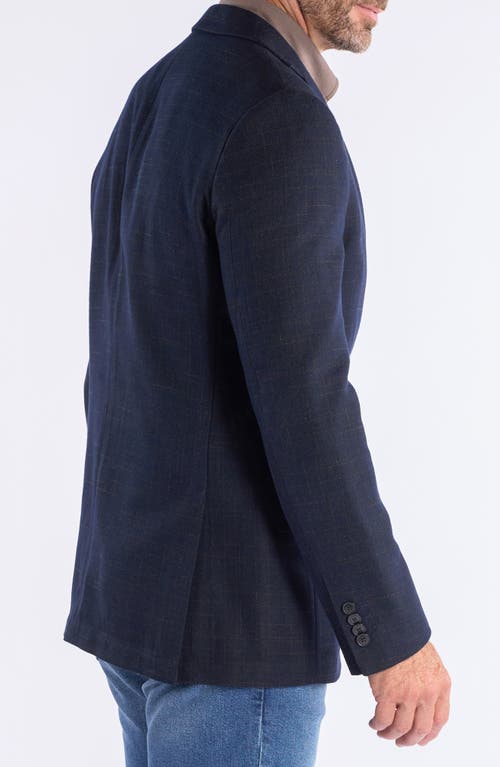 Savile Row Co Windowpane Knit Sport Coat In Blue