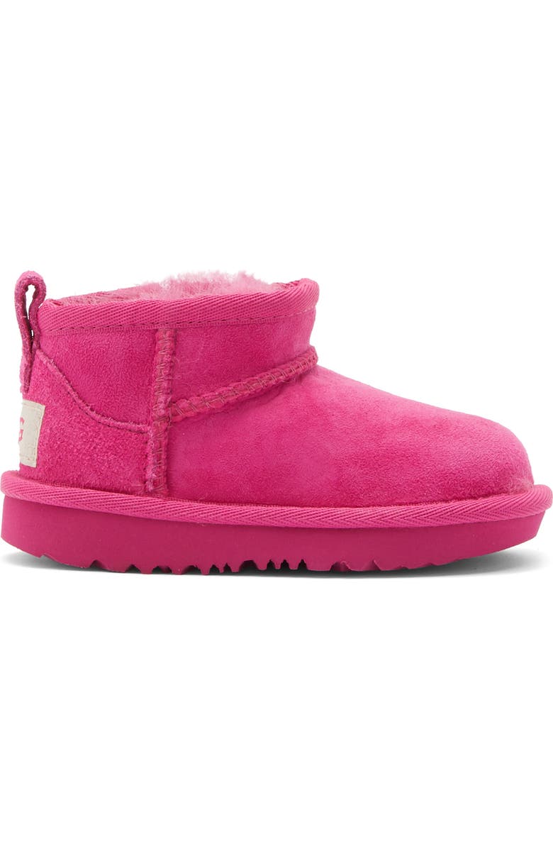 UGG<sup>®</sup> Kids' Classic Ultra Mini Water Resistant Boot, Alternate, color, Dark Peony