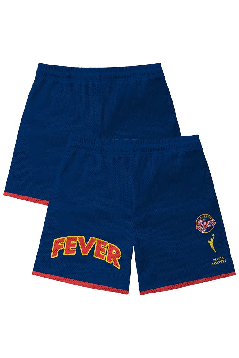 Unisex Playa Society  Navy Indiana Fever Team Mesh Shorts, Main, color, Navy
