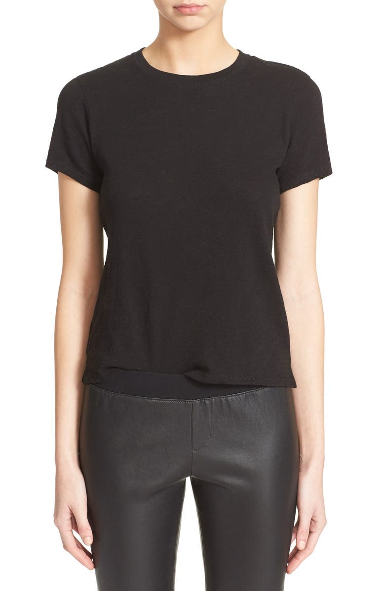 ATM Anthony Thomas Melillo Schoolboy Cotton Crewneck T-Shirt, Main, color, Black