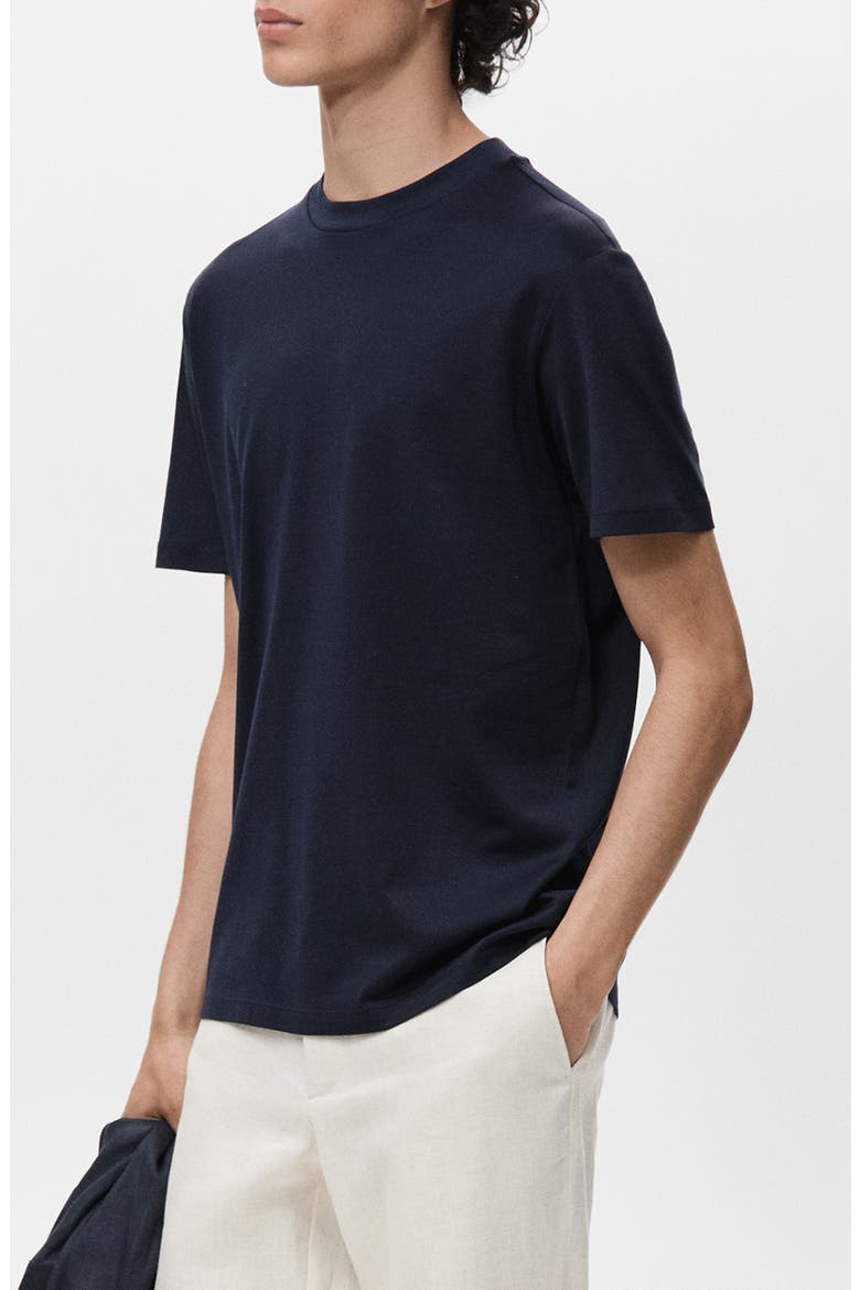 Slim Fit Cotton T-Shirt, Alternate, color, NAVY