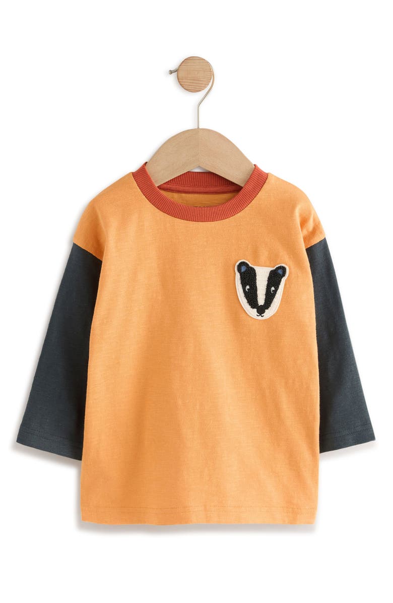 NEXT Kids' 3-Pack Long Sleeve Cotton T-Shirts Set, Alternate, color, Brown