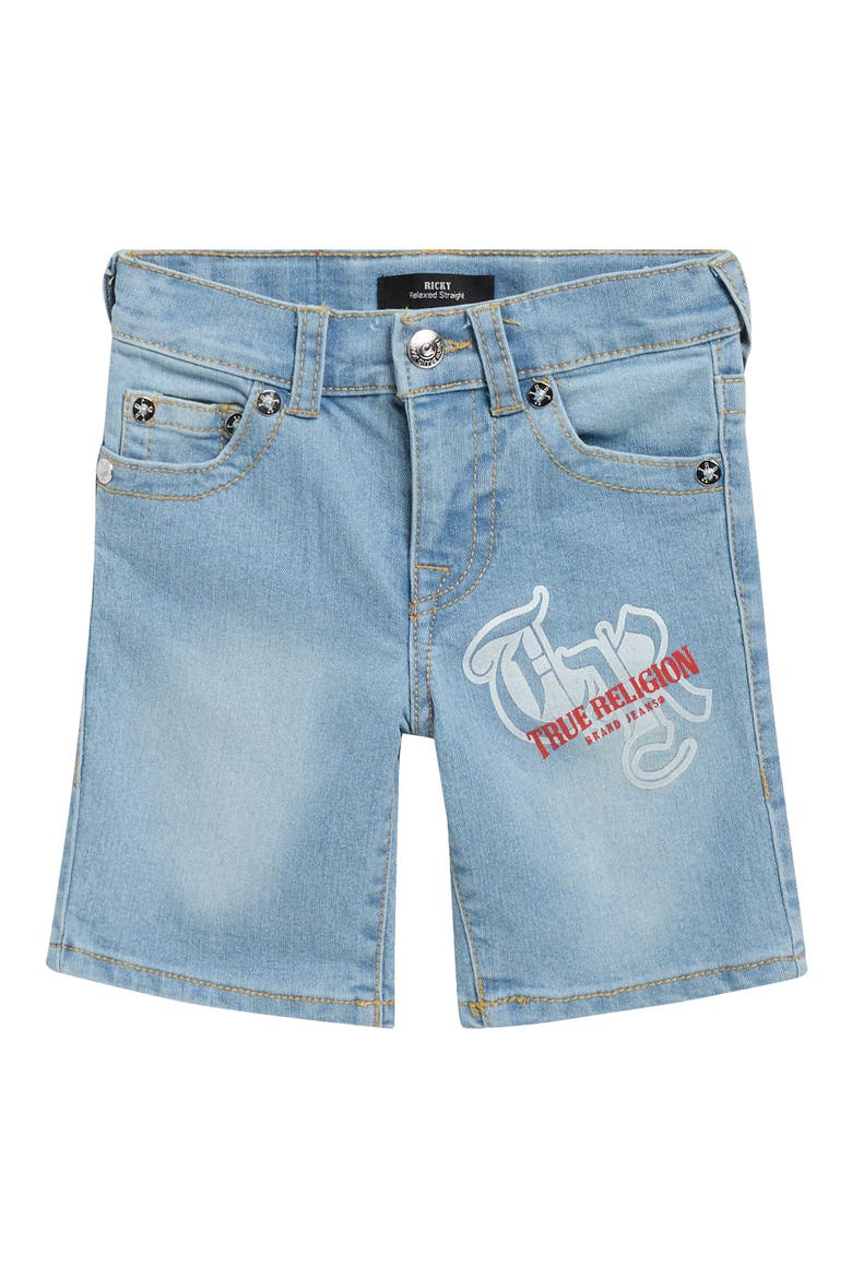 Kids' Logo Graphic Denim Shorts, Main, color, SOBLE