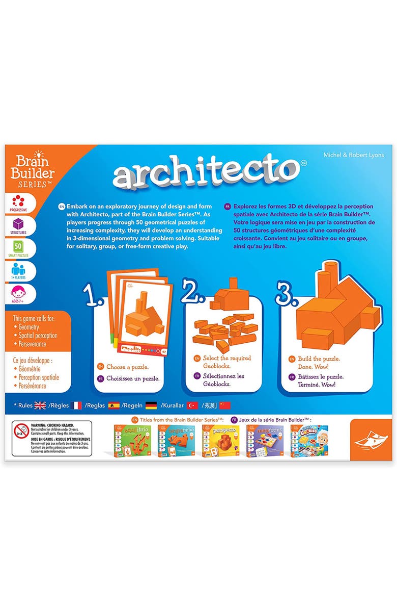 FoxMind Architecto Spatial Logic and Dexterity Game, Alternate, color, Multicolored