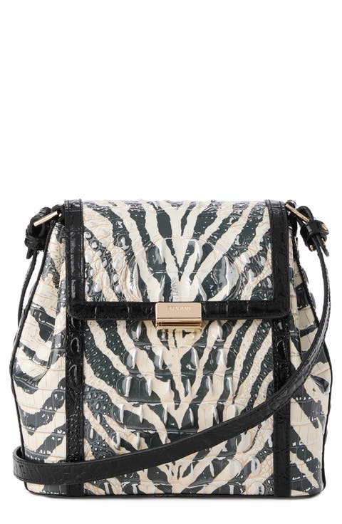 Margo Croc Embossed Leather Crossbody Bag