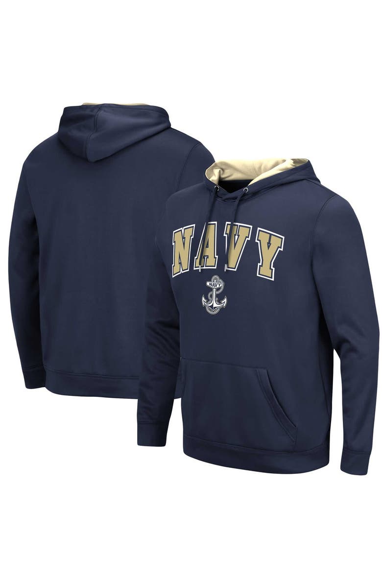 COLOSSEUM Men's Colosseum Navy Navy Midshipmen Resistance Pullover Hoodie, Main, color, 