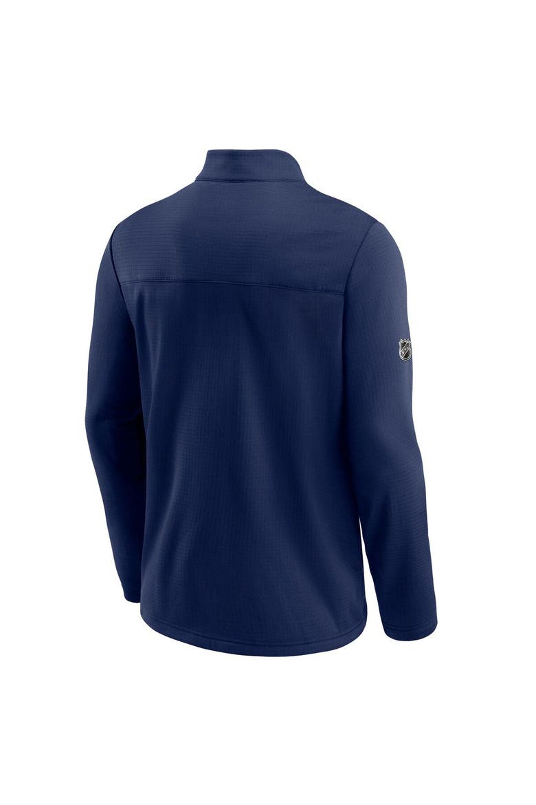 Men's Fanatics Branded Navy St. Louis Blues Authentic Pro Travel and Training Quarter-Zip Jacket, Alternate, color, Navy