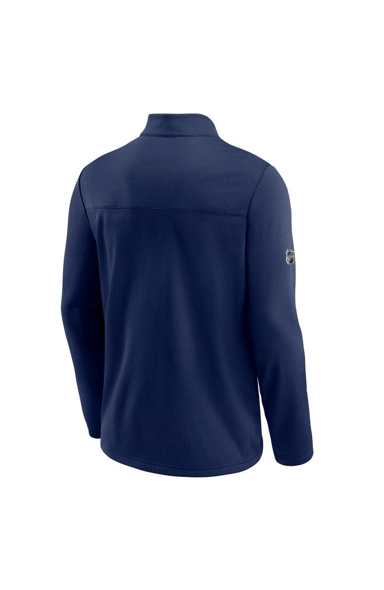 FANATICS Men's Fanatics Branded Navy St. Louis Blues Authentic Pro Travel and Training Quarter-Zip Jacket, Alternate, color, 