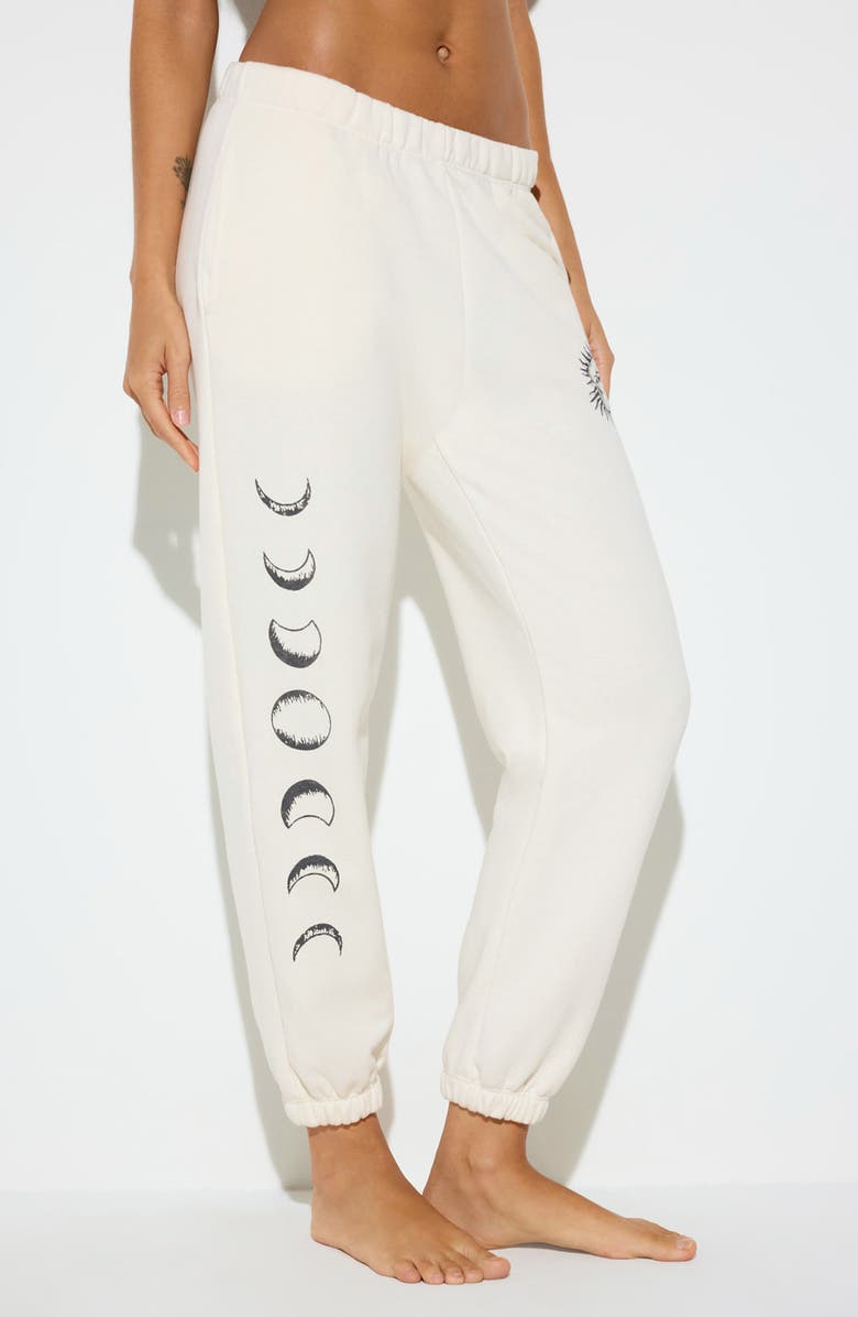 Spiritual Gangster Power of Sun Eden Joggers, Alternate, color, Vintage White