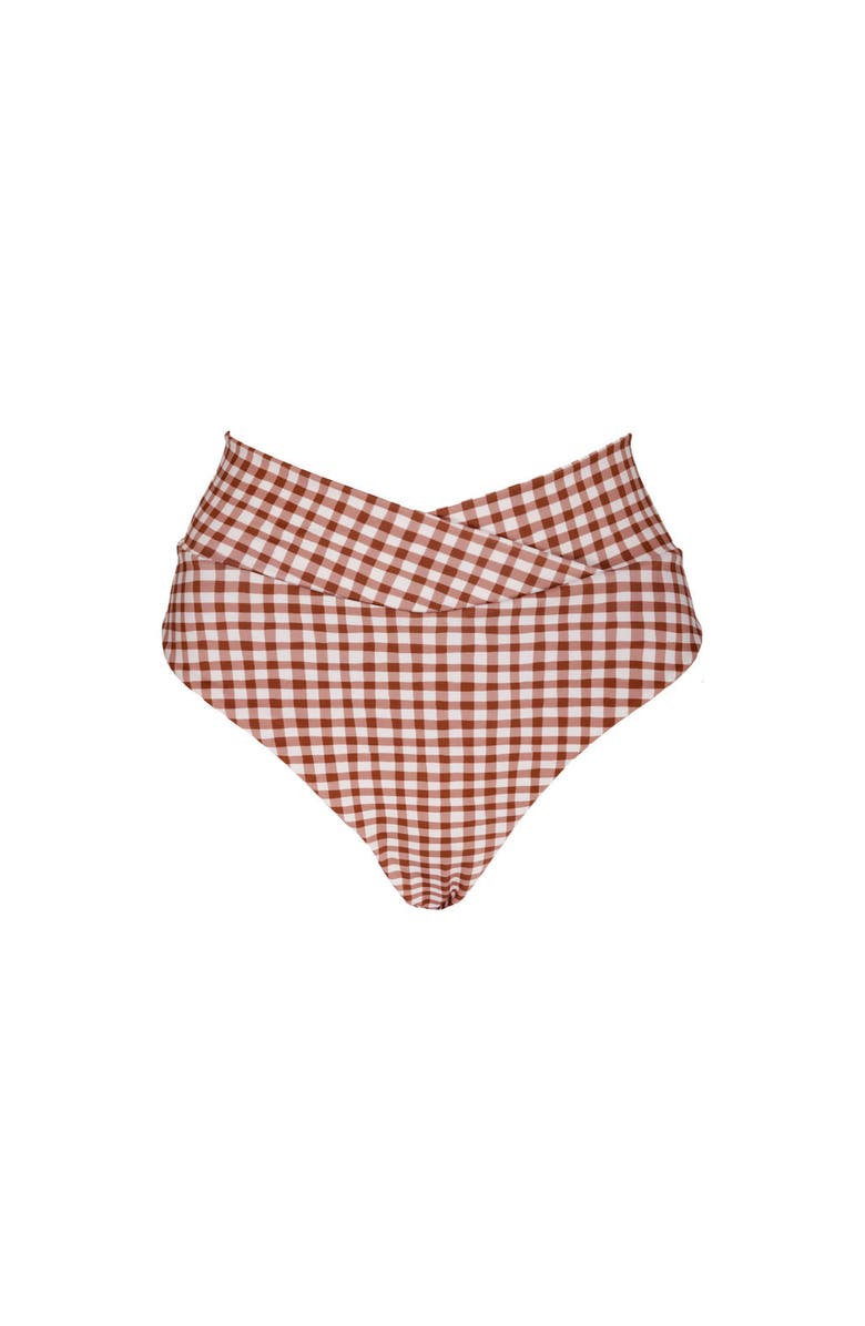 Kitty and Vibe High Hip Crossover Bikini Bottoms with Cheeky Coverage, Alternate, color, Sugar