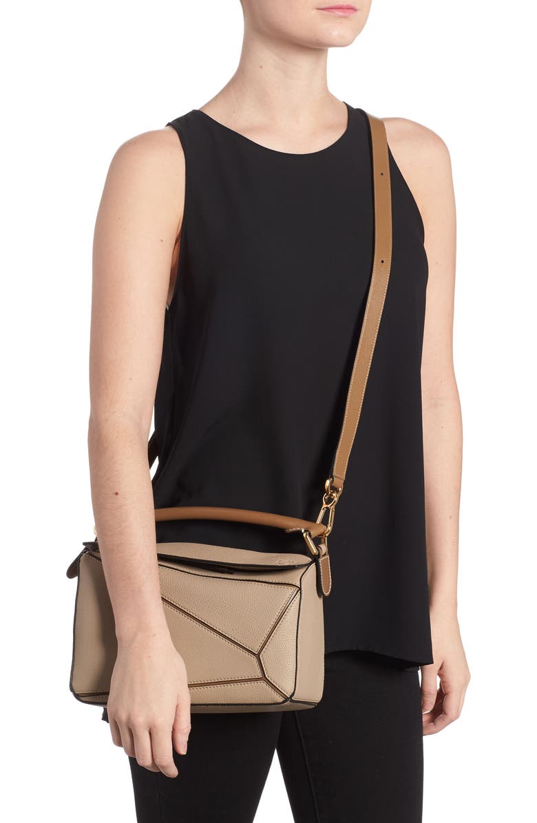 Loewe Small Puzzle Leather Bag, Alternate, color,