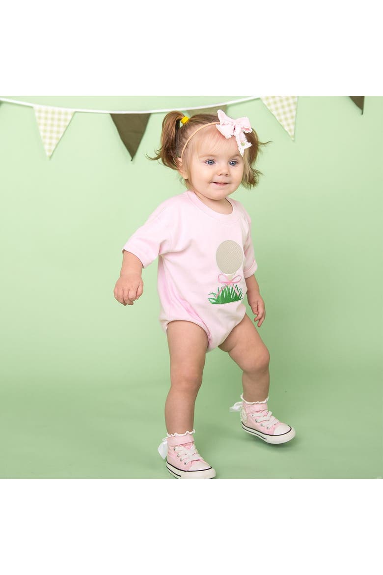 Golf Tee Embroidered Lace Bow Baby Headband, Alternate, color, Pink