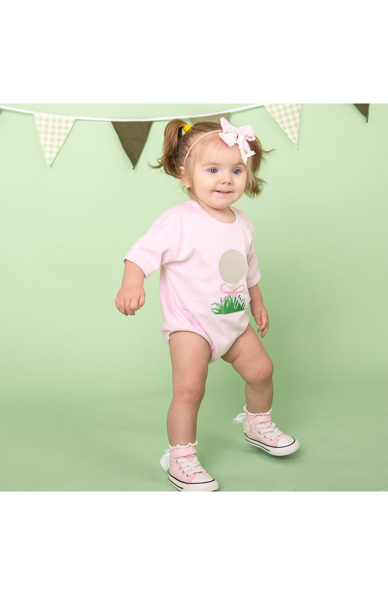 Sweet Wink Golf Tee Embroidered Lace Bow Baby Headband, Alternate, color, Pink