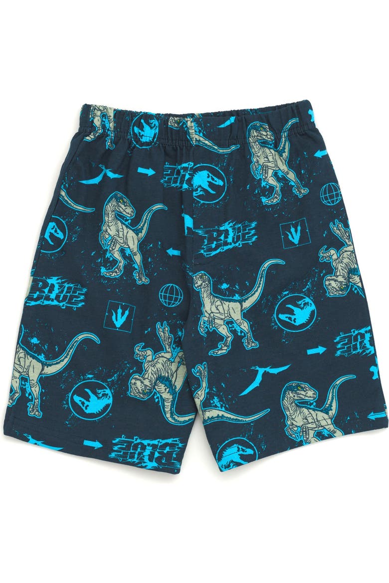 Jurassic Park T-Rex 2-Piece Sweatshirt and Shorts Set, Alternate, color, Navy Blue Raptor
