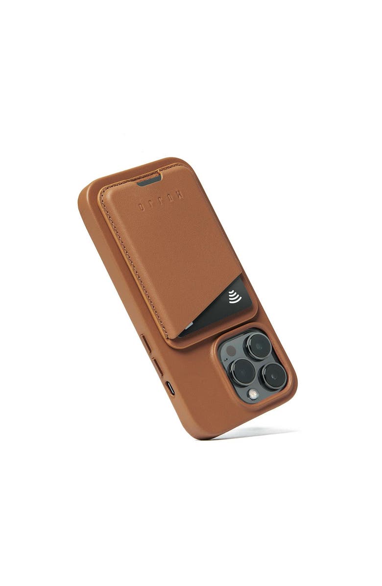 MUJJO Full Leather MagSafe Wallet for iPhone, Alternate, color, Dark Tan