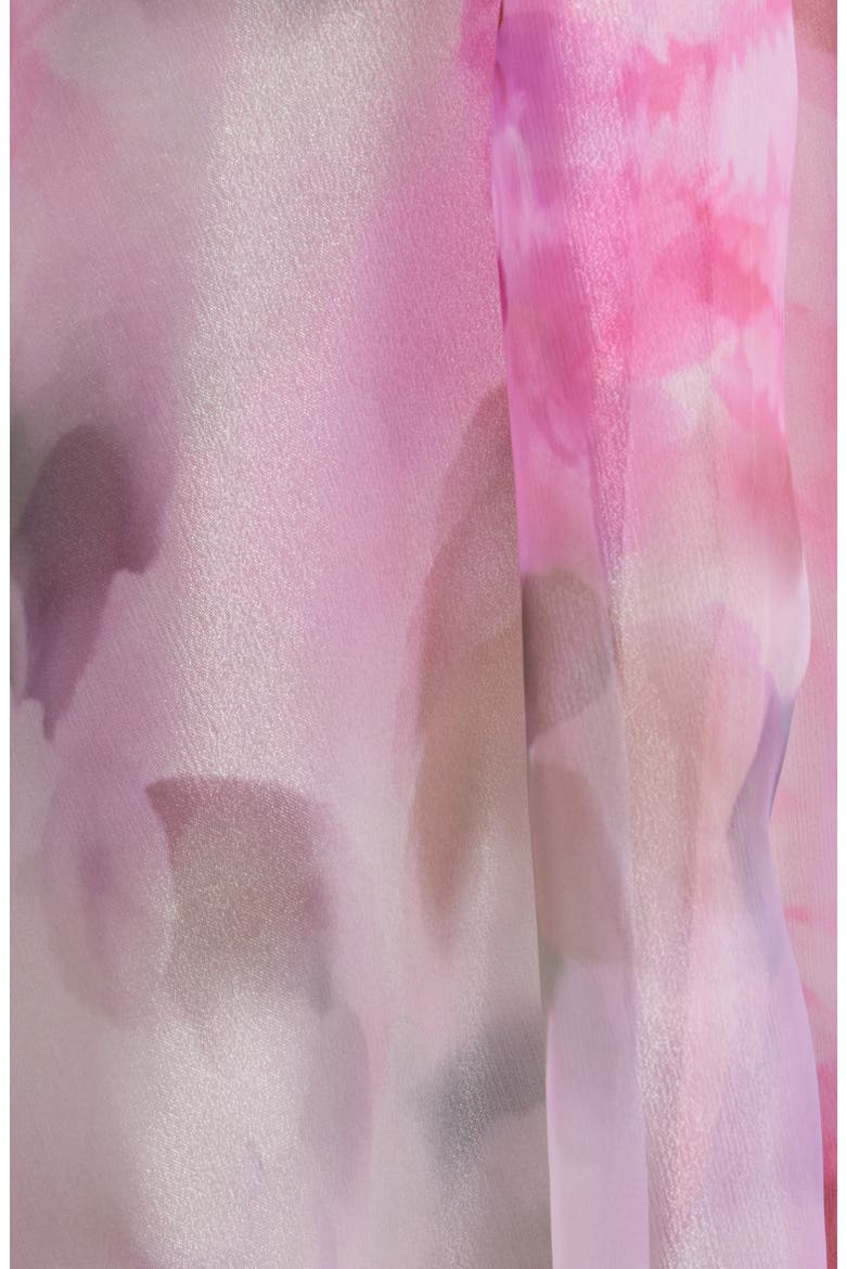 Floral Print Strap Ballgown, Alternate, color, ROSE