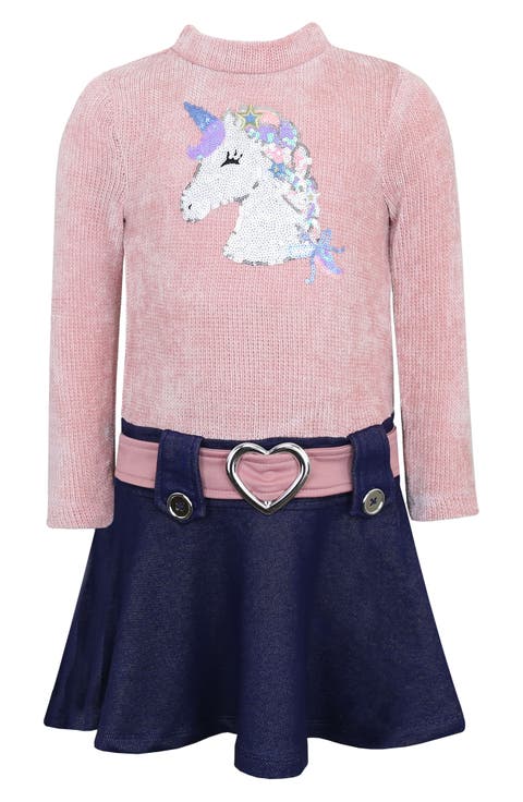 Kids' Marsha Mixed Media Dress (Little Kid)