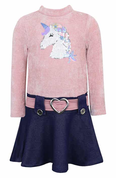 Zunie Kids' Marsha Mixed Media Dress