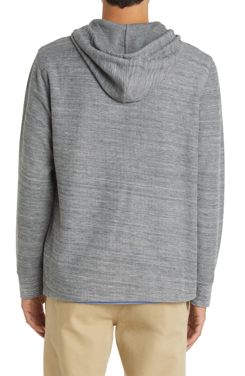 Vince Thermal Stretch Cotton Blend Hoodie, Alternate, color, 
