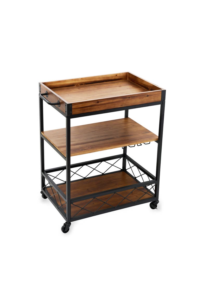 Modern Manor Bar Cart, Main, color, Brown