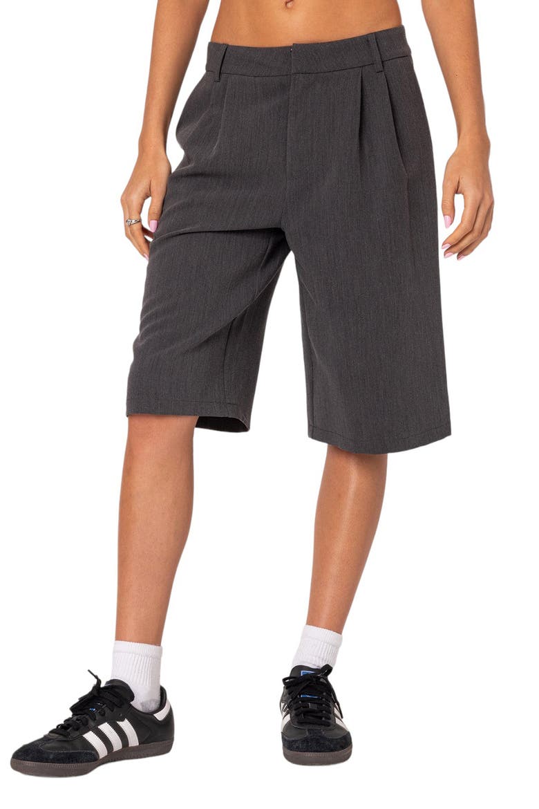 Aelia Trouser Bermuda Shorts, Main, color, DARK-GRAY