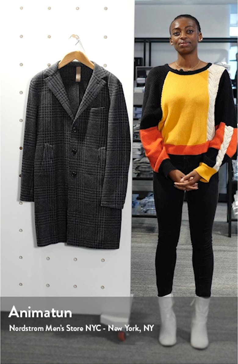 Single Breast Oversize Plaid Coat, sales video thumbnail