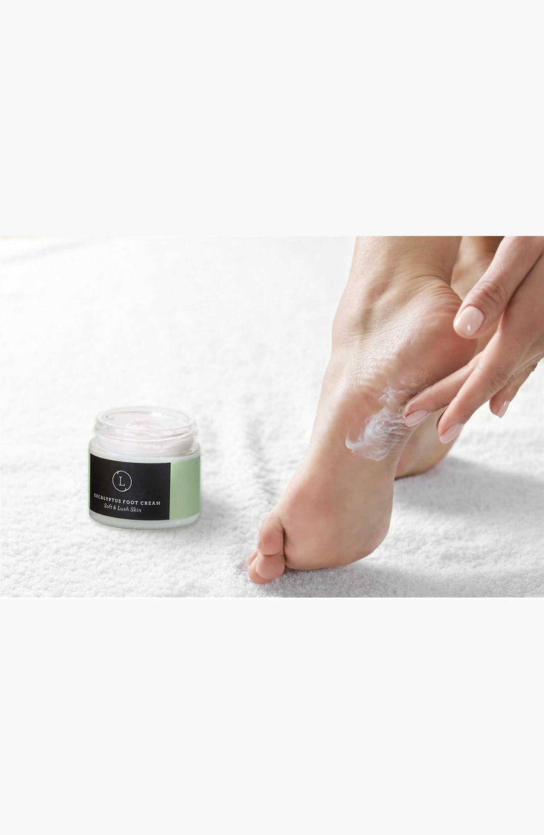 Lizush CBD Eucalyptus & Shea Butter Foot Cream, Alternate, color, NO COLOR
