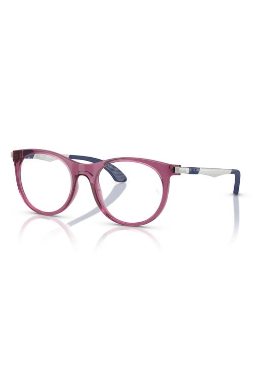 Ray Ban Ray-ban Kids' 47mm Phantos Optical Glasses In Transparent Violet