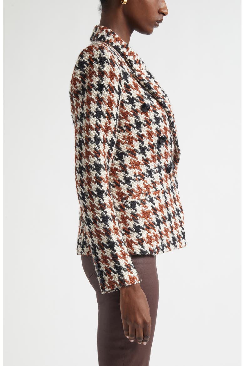 Marie Houndstooth Double Breasted Blazer, Alternate, color, BLACK/BROWN/CREAM HOUNDSTOOTH