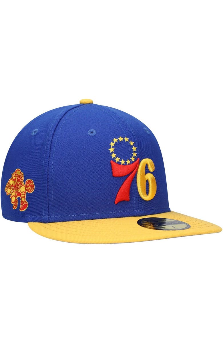 New Era Men's New Era Royal Philadelphia 76ers Side Patch 59FIFTY Fitted Hat, Main, color, 