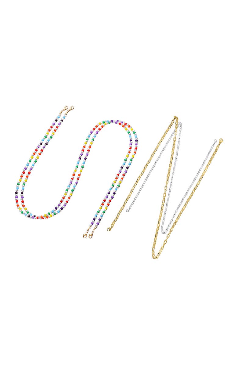 The Posh Tech Metallic and Rainbow Mask Chain, Main, color,