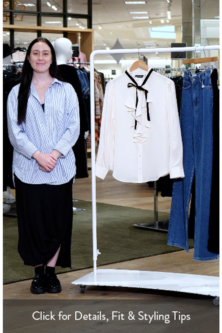 Ruffle Trim Georgette Button-Up Shirt video