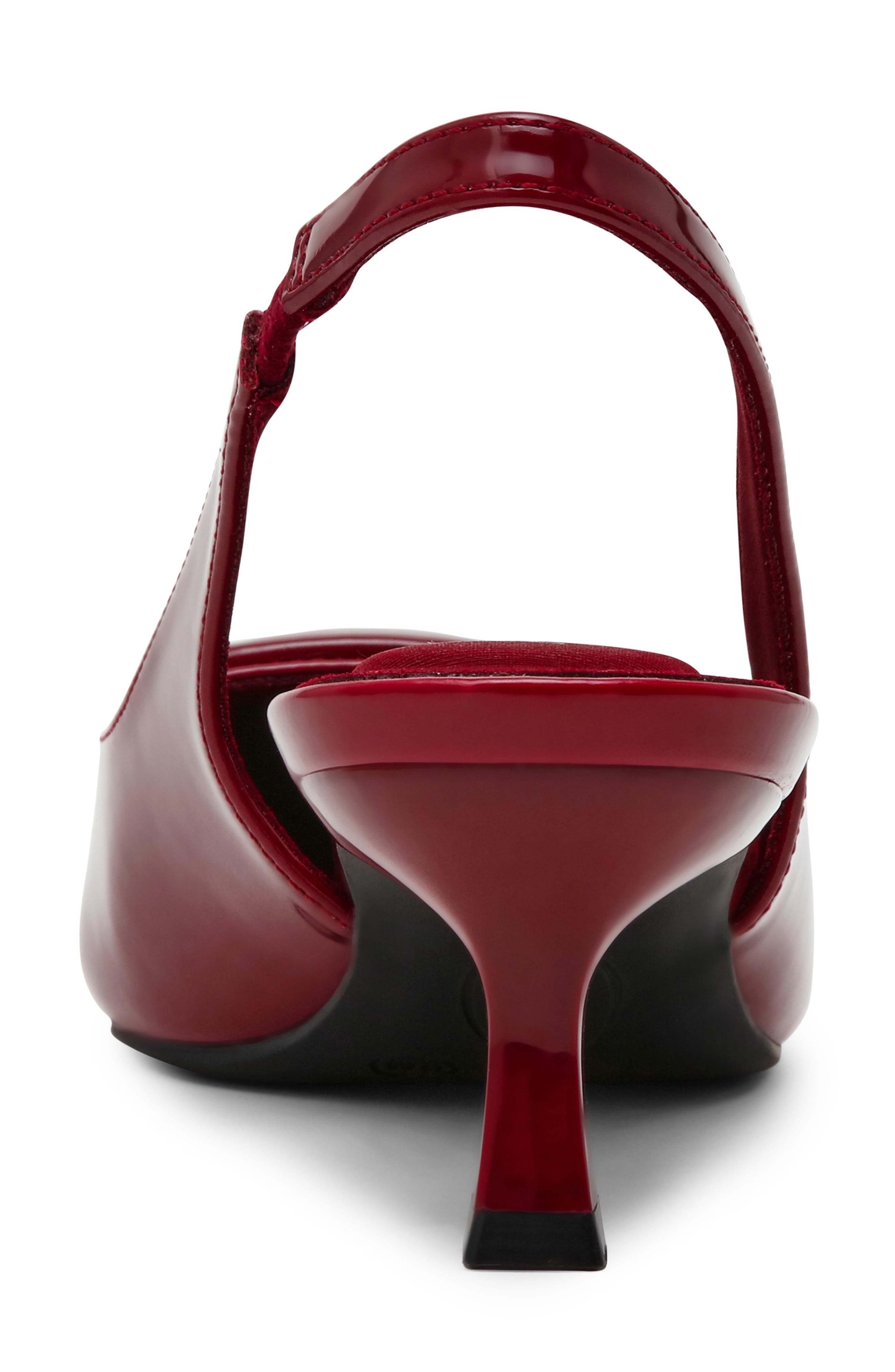 Izanda Pointed Toe Slingback Pump, Alternate, color, BURGUNDY PATENT
