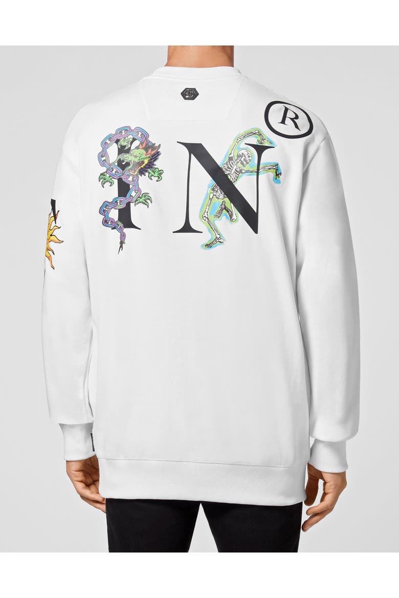 Sweatshirt Ls Tattoo Men, Alternate, color, white