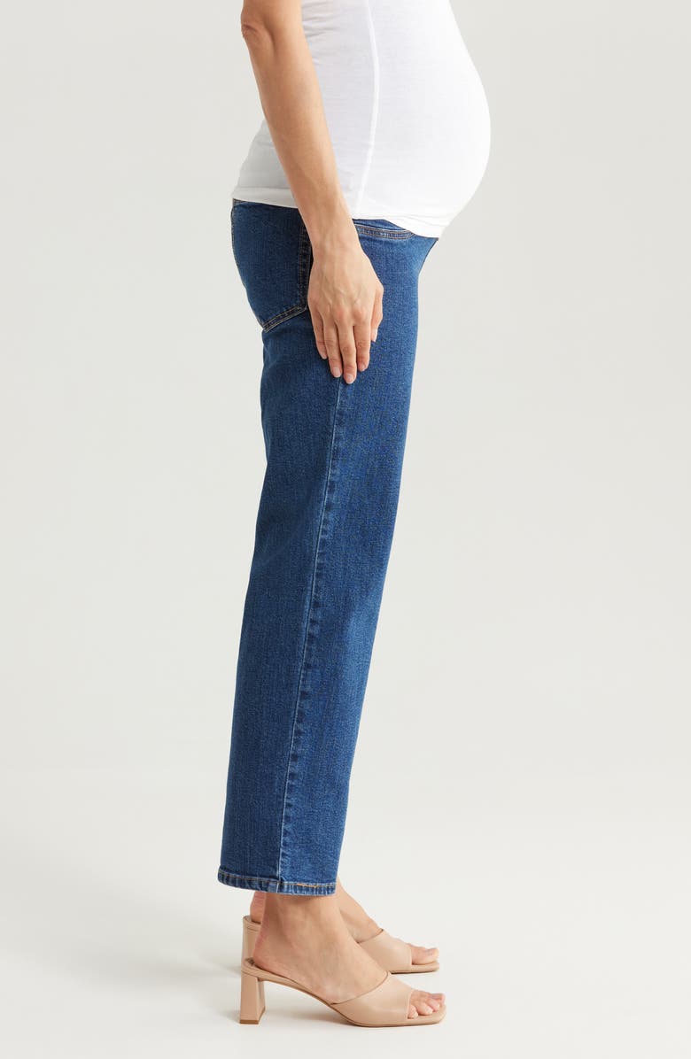 1822 Denim Over the Bump Dad Straight Leg Maternity Jeans, Alternate, color, 