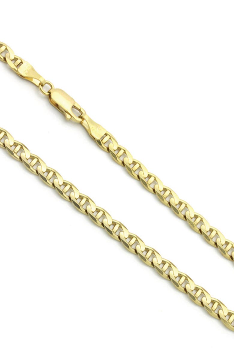 BEST SILVER Flat Mariner Chain Necklace, Alternate, color, Gold