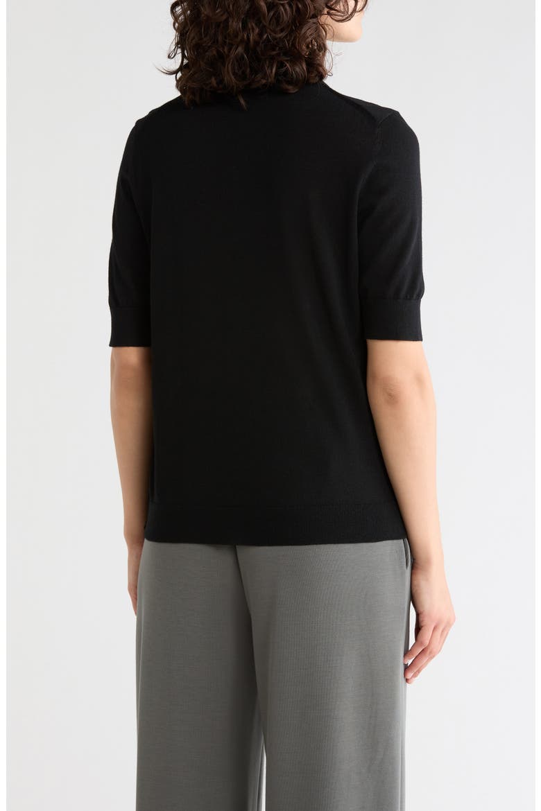 Fidenka Wool Polo, Alternate, color, BLACK