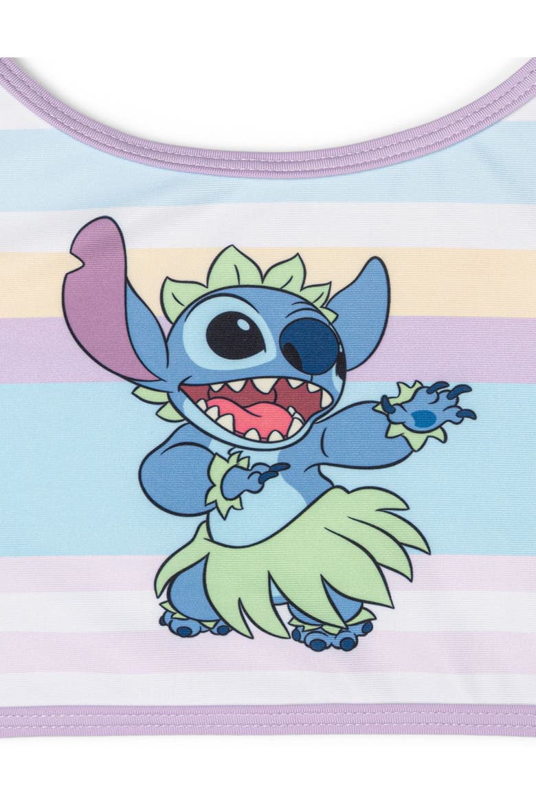 Lilo & Stitch 2-Piece Swimwear Bikini Top and Bottom Set, Alternate, color, Stitch Purple Stripe