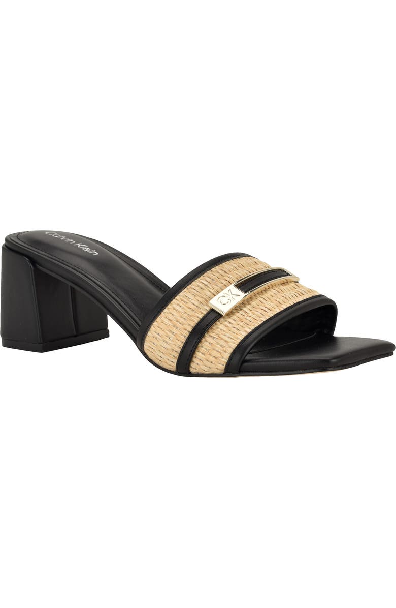 Calvin Klein Paloma Slide Sandal, Main, color, Natural/ Black