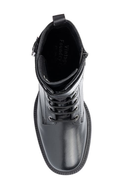 Vintage Foundry Elizabeth Lug Heel Boot In Black