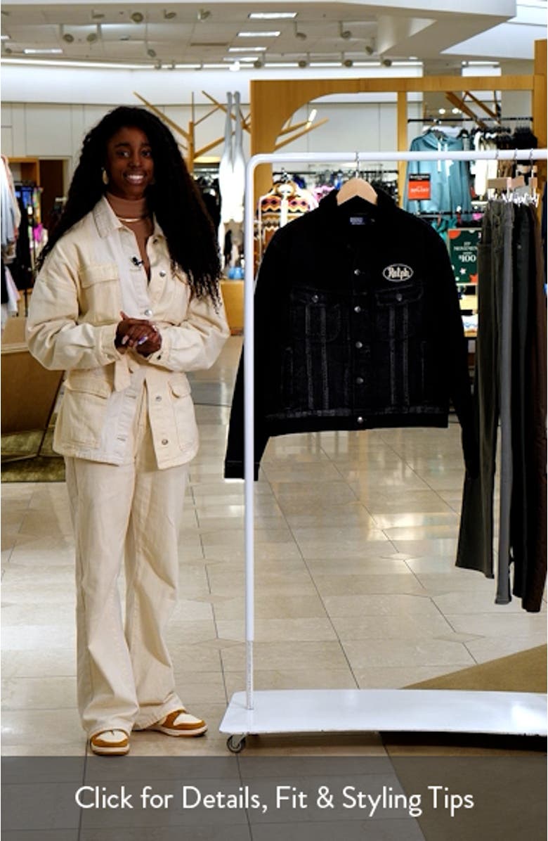 Relaxed Fleece Lined Cotton Denim Trucker Jacket, sales video thumbnail