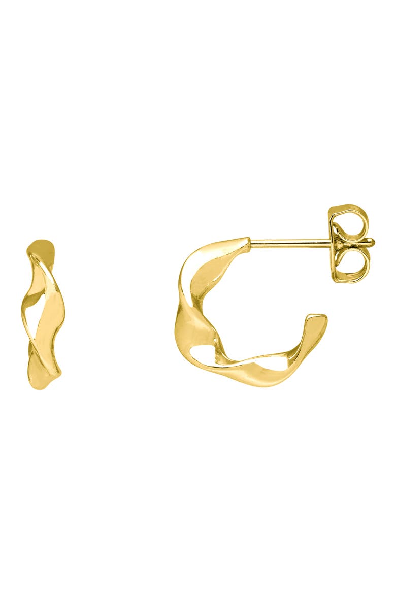 Twist Hoop Earrings, Main, color, GOLD